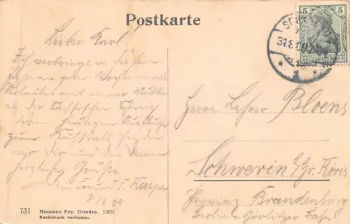 Felsentor Kuhstall Sächsische Schweiz Sachsen Postkarte AK 1909