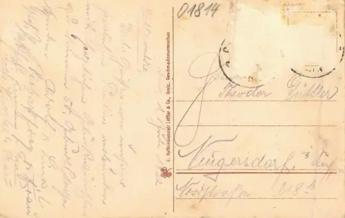 Sommerfrische Waltersdorfer Mühle Sächsische Schweiz Sachsen Postkarte AK 1922