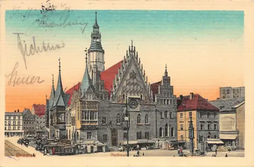 Breslau Rathaus Postkarte 1913