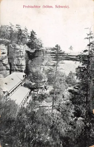 Prebischtor (böhm. Schweiz) Postkarte AK 1910