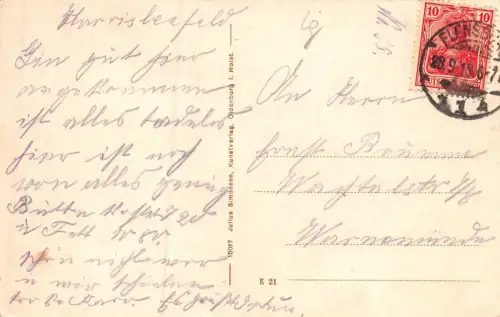 Ostseebad Glücksberg Schleswig-Holstein Postkarte AK 1919