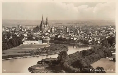 Regensburg a. d. Donau Postkarte AK 1934