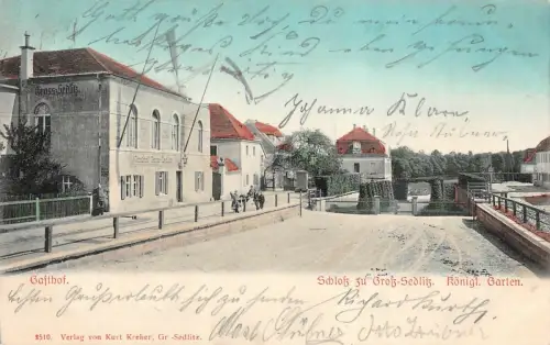 Großsedlitz Heidenau Gasthof und Schloß AK 1907