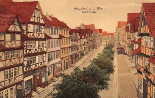 Allendorf a. d. Werra Kirchstraße Postkarte 1913