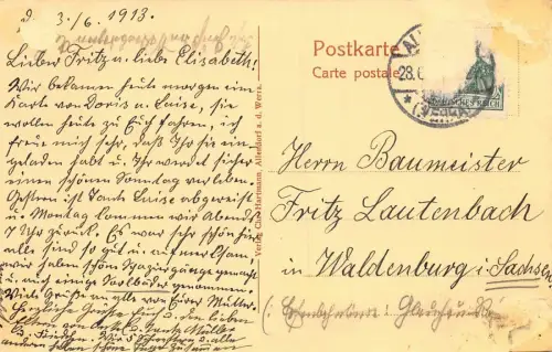 Allendorf a. d. Werra Kirchstraße Postkarte 1913