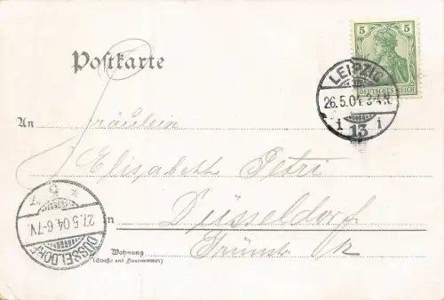 Leipzig Am Augustusplatz Postkarte AK 1904