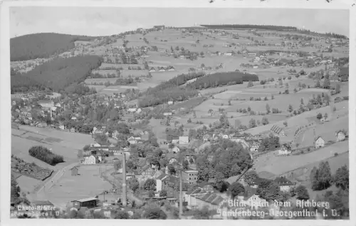 Blick nach dem Aschberg Sachsenberg- Goergenthal Sachsen AK 1941