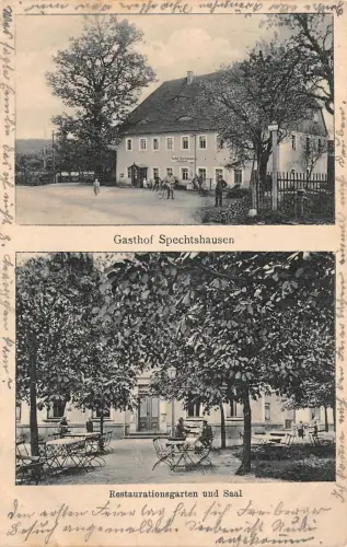 Spechtshausen Gasthof Restaurant Postkarte 1908