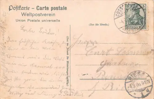 AK Mobschatz bei Cossebaude Gasthof , Dorfplatz Postkarte gel. 1906