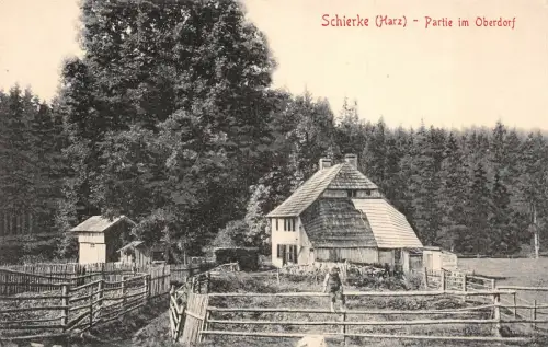 Schierke (Harz) Partie im Oberdorf Postkarte