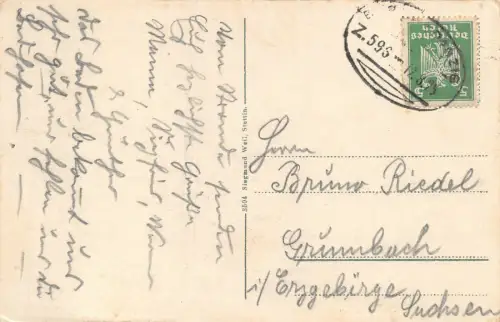 Seebad Swinemünde, Strand am Kurhaus Postkarte 1925