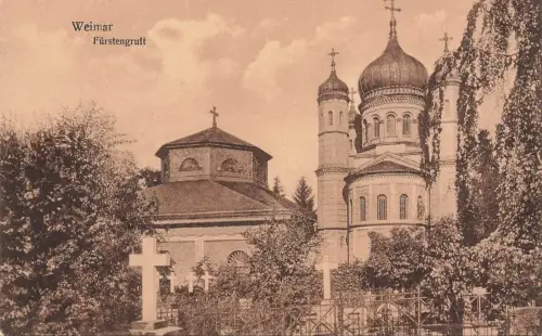 Fürstengruft in Weimar Thüringen Postkarte AK