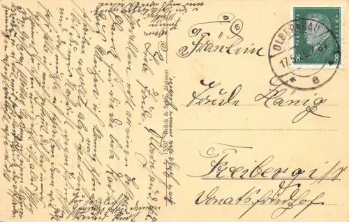 Olbernhau i. Erzgeb. Marktplatz Postkarte AK 1929