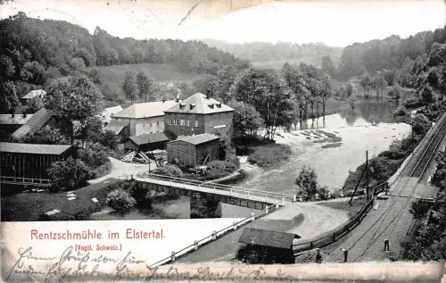 Rentzschmühle im Elstertal Vogtl. Schweiz AK 1914