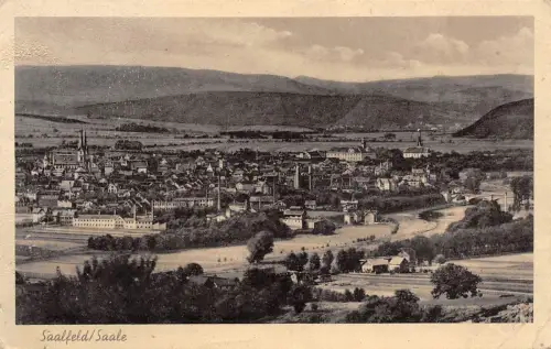 Saalfeld/Saale Ansicht Panorama Postkarte AK 1943