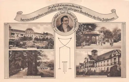 Jubiläumskarte anläßlich des 700 jährigen Bestehens Salzbrunn Postkarte AK