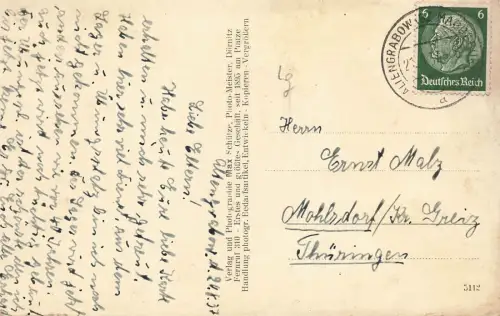 Kommandantur des Truppenübungsplatzes Altengrabow Brandenburg Postkarte AK 1937