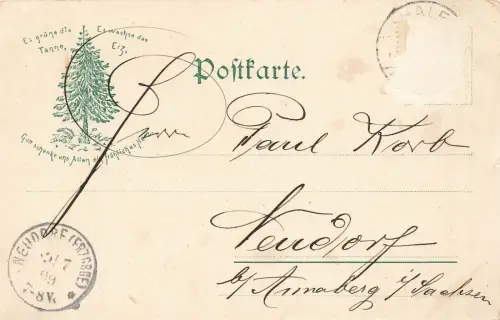 Gruss aus dem Harz Eingang ins Bodethal AK 1899