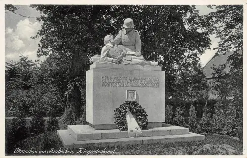 Ottmachau am Staubecken Schlesien Kriegerdenkmal Foto Karte