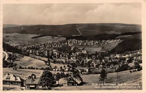 Stadtansicht Sachsenberg-Georgenthal Sachsen Postkarte AK 1941