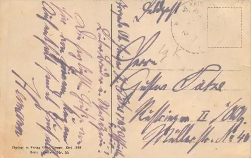 Kiel Panorama vom Rathausturm gesehen Postkarte