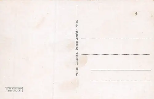 Danzig Langebrücke u. Krantor Postkarte AK