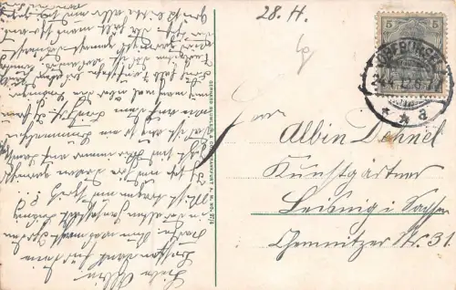 Grosser Feldberg i. T. 881 m. ü. M. Aussichtsturm Postkarte AK 1912