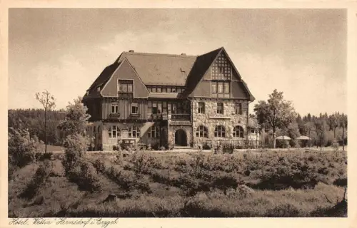 Hotel Wettin in Hermsdorf Erzgebirge Sachsen Postkarte AK