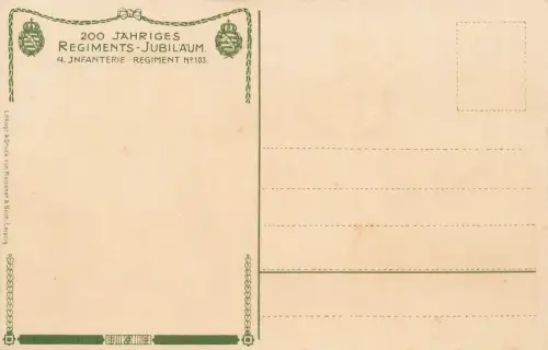 Auf dem Exerzierplatz 1800 4. Infanterie-Regiment No 103 Patriotika Postkarte AK
