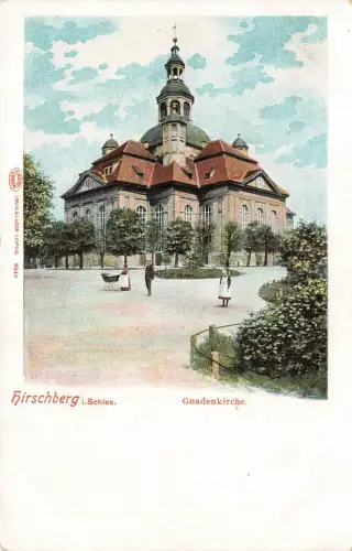 Gnadenkirche in Hirschberg Jelenia Góra Schlesien Postkarte AK