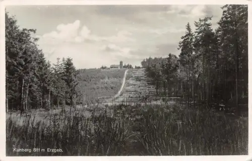 Neue Berghaus am Kuhberg Erzgebirge Sachsen Postkarte AK 1940