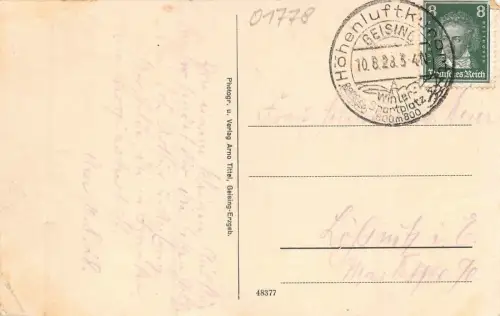 Geising i. Erzgeb. 600-800 m ü. d. M. Postkarte AK 1928