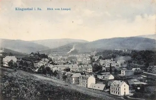 Blick vom Lämpel auf Klingenthal Sachsen Postkarte AK 1911