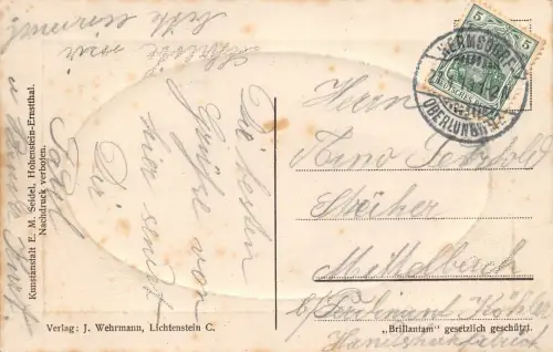 Lichtenstein-Callnberg Markt Schloß Postkarte 1913 geprägt