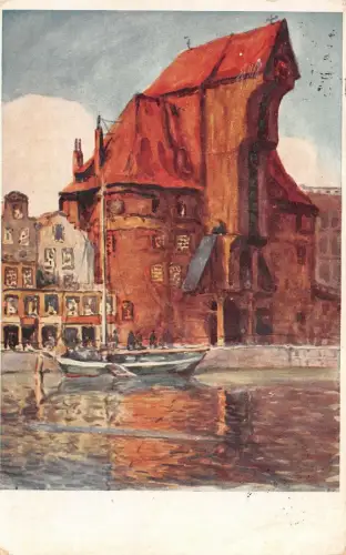 Danzig Krantor Postkarte AK 1925