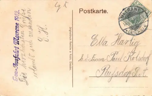 Meerane Wilhelm Wunderlich-Ehrung AK 1912