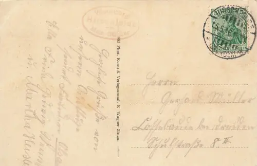 Weinberg Hirschfelde Zittau Sachsen Postkarte AK 1916