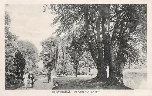Oldenburg Im Schlossgarten Niedersachsen Postkarte AK