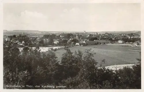 Schlotheim in Thür. vom Kirchberg gesehen Postkarte AK