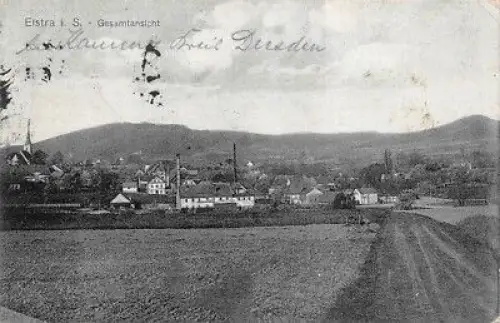 Gesamtansicht von Elstra Sachsen Postkarte AK 1918