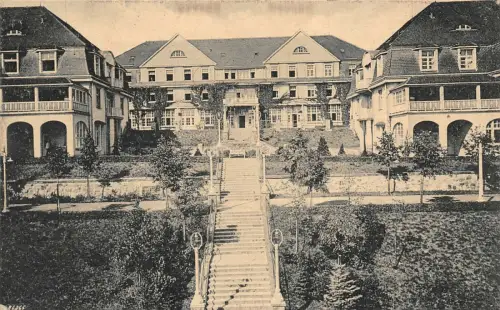 Heilstätte Gottleuba Männerhäusergruppe Postkarte AK 1919