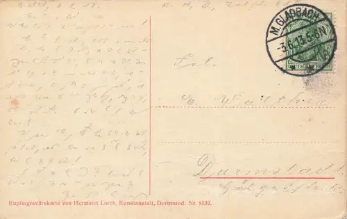 Kgl. Landgericht in Mönchengladbach Nordrhein-Westfalen Postkarte AK 1913