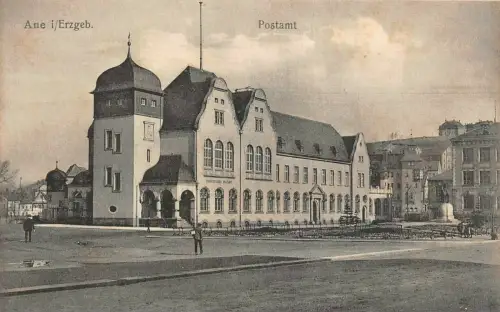 Aue i/Erzgeb. Kaiserliches Postamt Postkarte AK