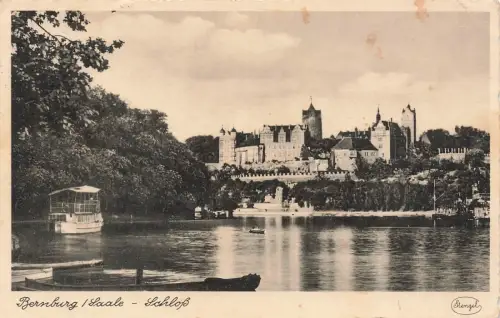 Schloss in Bernburg Saale Sachsen-Anhalt Postkarte AK 1942