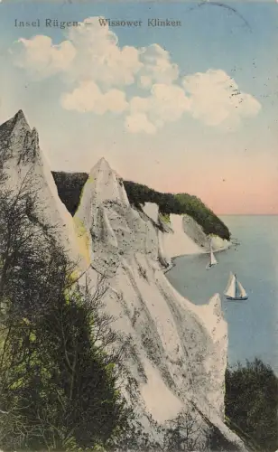 Wissower Klinken auf Insel Rügen Mecklenburg-Vorpommern Postkarte AK 1913