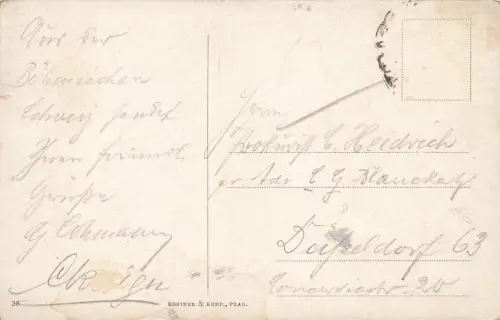 Pulverturm und Graben in Prag Praha Böhmen Postkarte AK