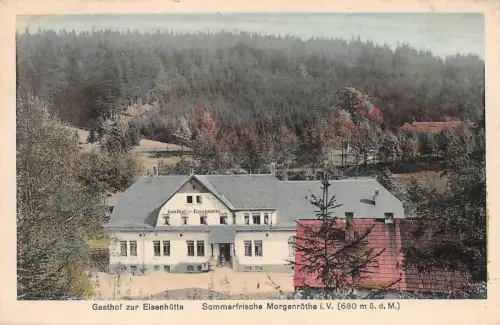 Morgenröthe Vogtland Gasthof Restaurant zur Eisenhütte Postkarte