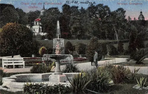 Gruss aus der Gartenstadt Gotha Herzogl. Orangerie AK