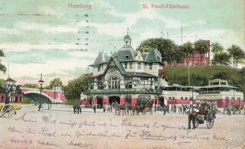 St. Pauli-Fährhaus in Hamburg Postkarte AK 1926