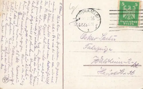 St. Pauli-Fährhaus in Hamburg Postkarte AK 1926